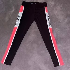 Victoria secret Pink ultimate track pants leggings black with Logo yoga